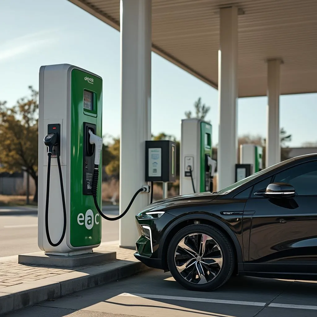 Punto de carga para vehículos eléctricos en una estación EAC