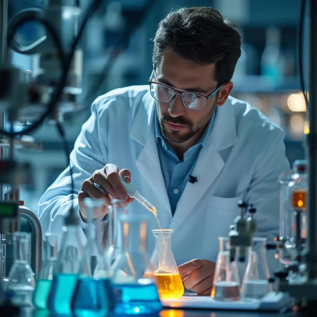 Laboratorio investigando nuevos tipos de combustibles