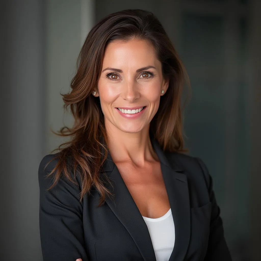 Retrato de la CEO, sonriendo